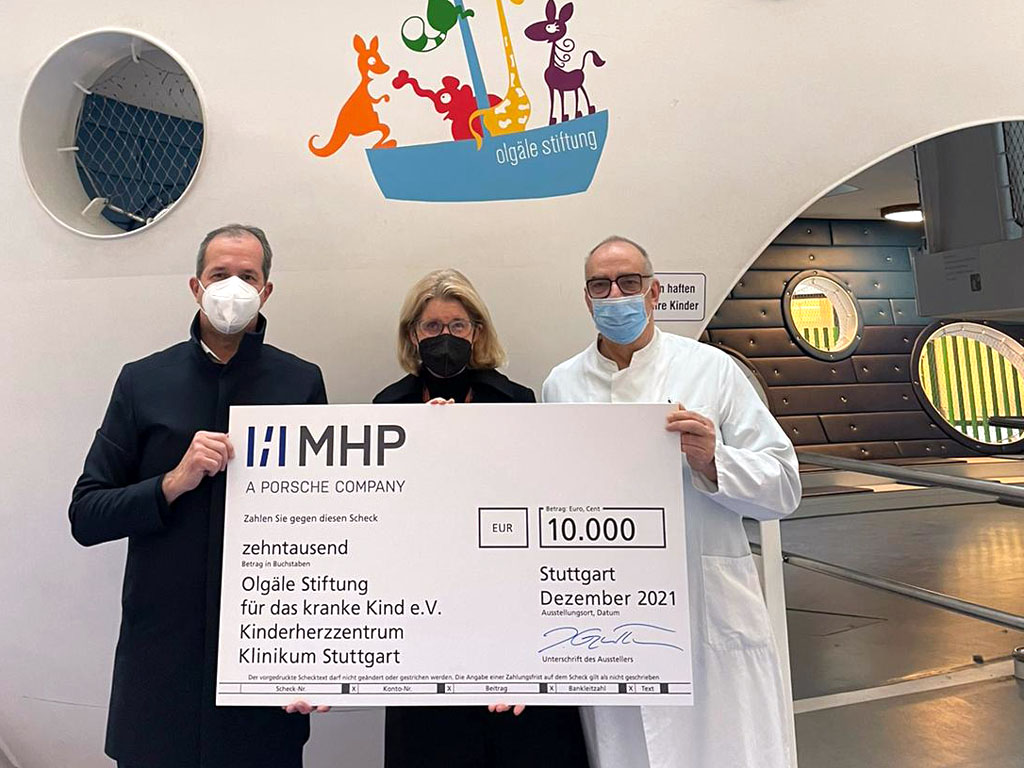 MHP spendet 10.000 € für herzkranke Kinder