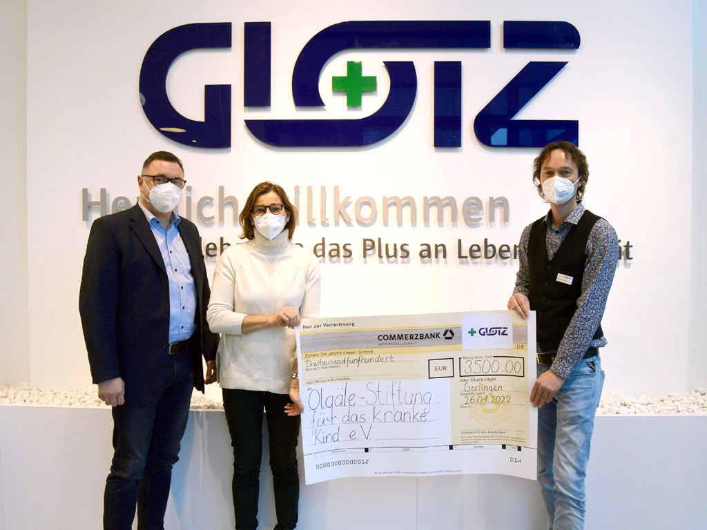 Vital-Zentrum Glotz spendet 3500 Euro