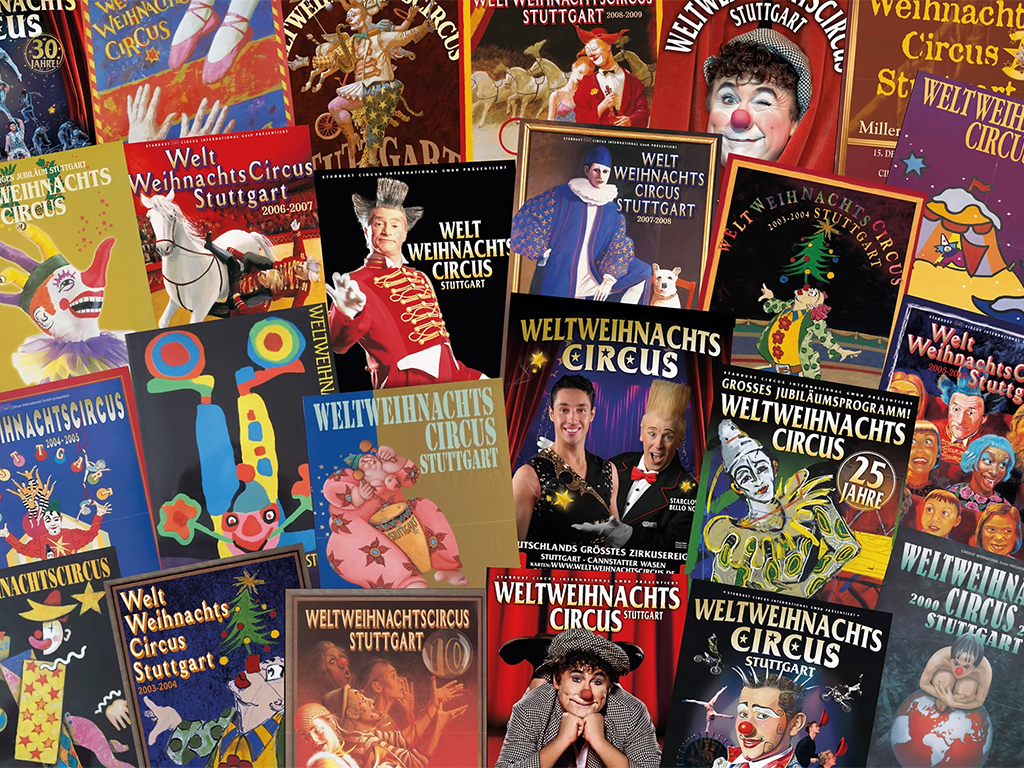 Collage Programmhefte Weltweihnachtscircus.